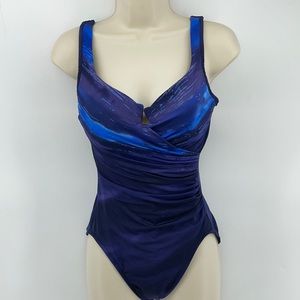 Miraclesuit Navy One-Piece Tank Swimsuit